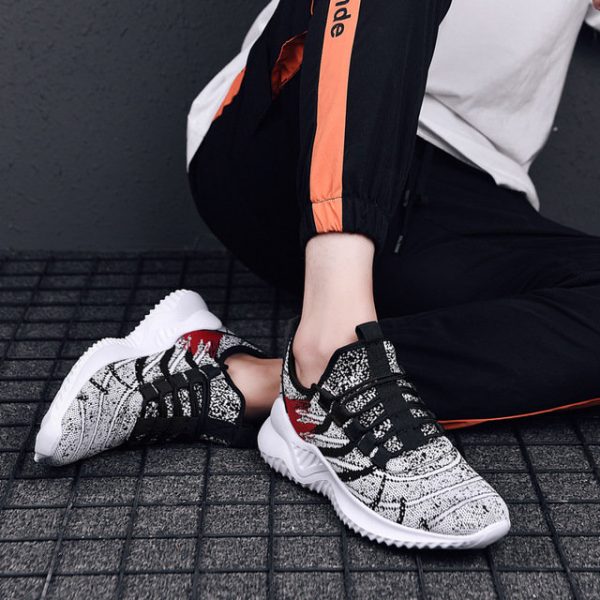 Flying Woven Mesh Sports Shoes Men's Casual Season Breathable Running Basketball New Net Red Travel Men's Shoes