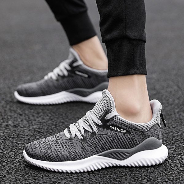 Flying Woven Sports Shoes Men's Casual Shoes Season Breathable Running Shoes Generation