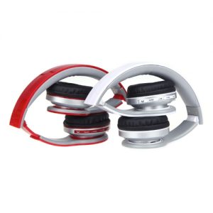 Foldable Wireless BT Stereo Headphone Headset Mic FM TF Slot for iPhone iPad PC White