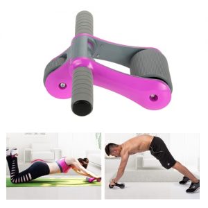 Folding Abdominal Wheel Ab Roller with Mat Muscle Training Gym Exercise Fitness Equipment