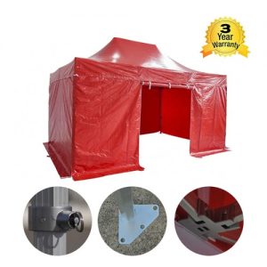 Folding Tent PRO Series 50mm Aluminium Structure + 4 Sides PVC 520g/m