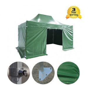 Folding Tent PRO Series 50mm Aluminium Structure + 4 Sides PVC 520g/m