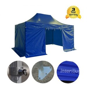 Folding Tent PRO Series 50mm Aluminium Structure + 4 Sides PVC 520g/m