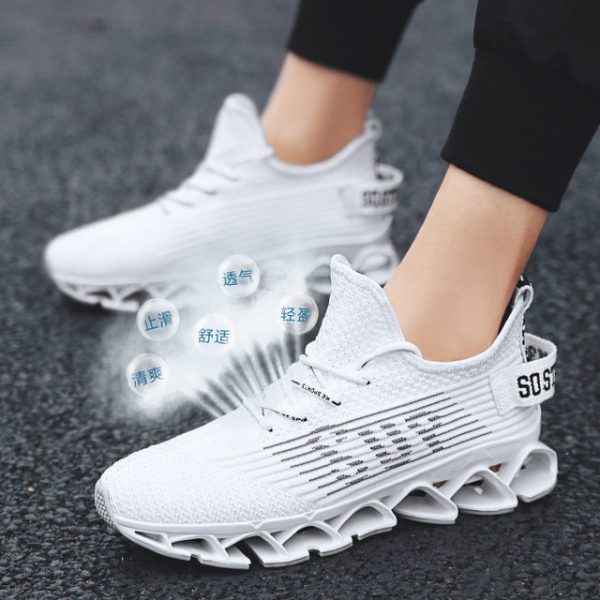 Front Men's Shoes Season New Coconut Shoes Men's Tide Shoes Breathable Flying Woven Sports Shoes Running Casual Shoes