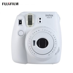 Fujifilm Instax Mini 9 Instant Camera Film Cam with Selfie Mirror, Smokey White