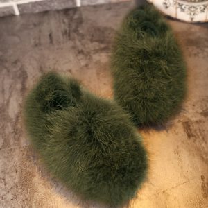 Furry Flat Lazy Casual Shoes For Women