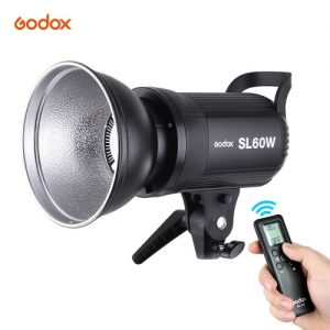 Godox SL-60W 5600K 60W High Power LED Video Light Wireless Remote Control with Bowens Mount for Photo Studio Photography Video Recording White Version