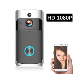 HD 1080P WiFi Smart Wireless Security DoorBell without batteries Black