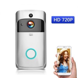 HD 720P Smart WiFi Security DoorBell without batteries Silver