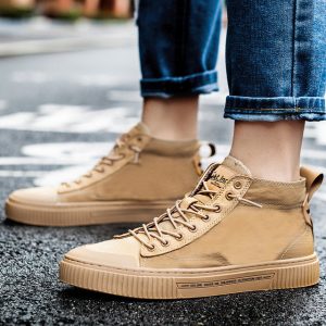 High-top Canvas Shoes Men's Trend Wild Outdoor Casual Shoes Season New Net Red Breathable Board Shoes Tide