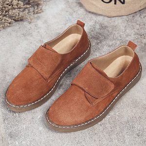 Hook Loop Suede Lazy Casual Flat Shoes