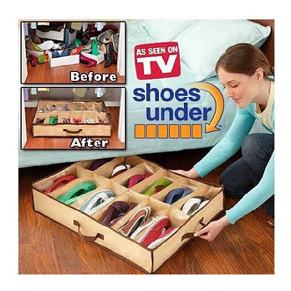 Household Useful 12 Pocket Shoe Storage Bag