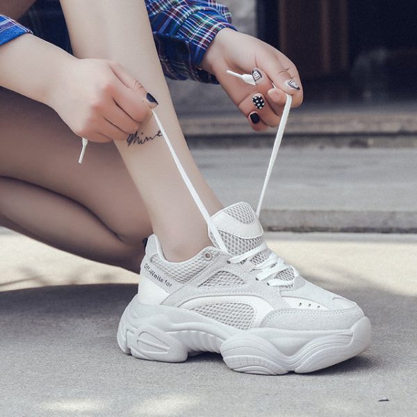 Ins Women's Shoes Port Wind Sports Shoes Female Ulzzang Breathable Mesh New Students Old Shoes Women