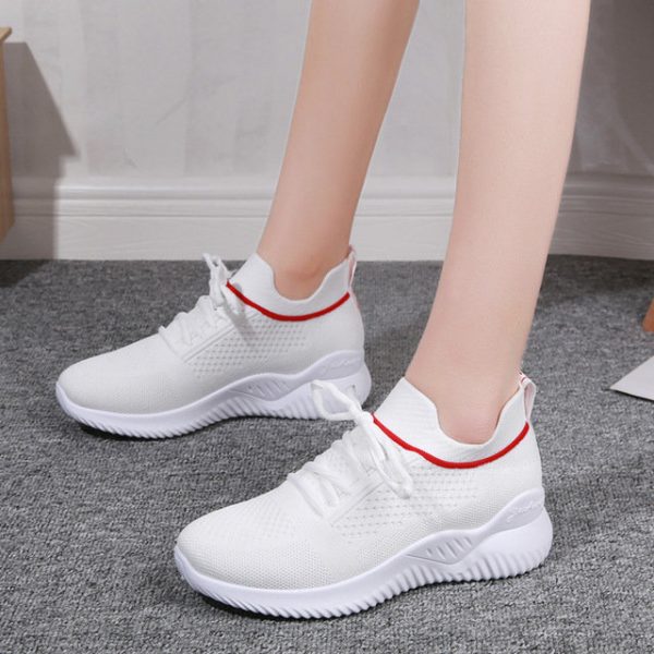 Ji Fei Weaving Wear Mesh Women's Shoes Sports Shoes Lightweight Casual Shoes Running Shoes Thick Bottom Breathable Light