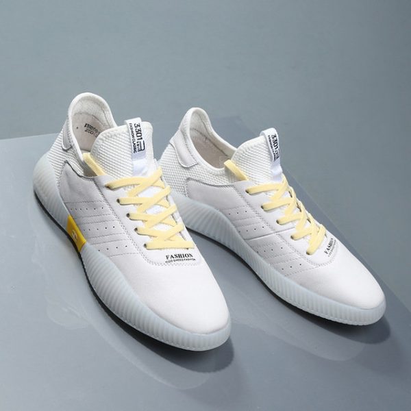 Jinjiang City Casual Men's Shoes Boys Season New Classic Leather Small White Shoes Mechanics Line Shoes