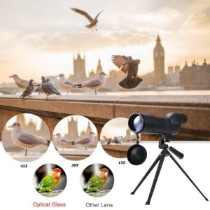 KKmoon 15-45x60mm Zoom Spotting Scope Telescope Multi-Coated Optical Lens 180