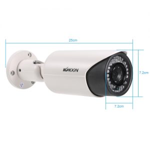 KKmoon 4MP HD POE IP Camera 6mm 1/3" CMOS P2P Onvif 42PCS IR Lamps Night View IR-CUT Motion Detection Waterproof Phone APP Control for Home Security