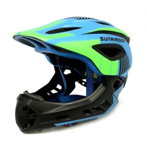 Kid Bike Full Face Helmet Children Safety Riding Skateboard Helmet Inline Skating Sports Protective Equipment with Detachable Chin