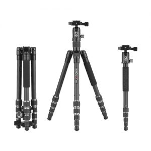 Kingjoy G22C+G00 Portable Travel Carbon Fiber Camera Tripod Monopod