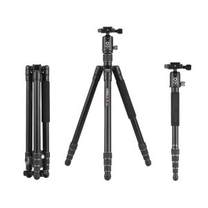 Kingjoy G55+G0 Aluminum Alloy 4-Section Travel Tripod Detachable Monopod