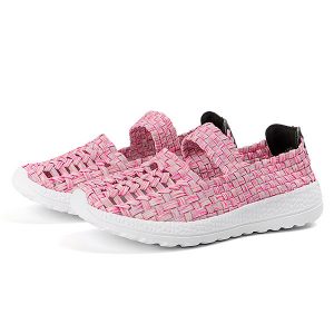 Knitted Colorful Casual Elastic Shoes For Women