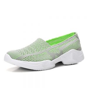 Large Size Hollow Out Mesh Slip On Women Walking Sport Shoes