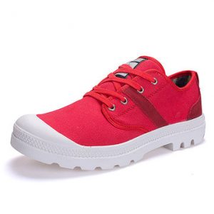 Large Size Lace Up British Style Canvas Flat Casual Shoes For Women