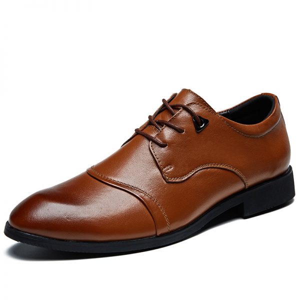 Large Size Men Cap Toe Lace Up Business Casual Formal Dress Shoes