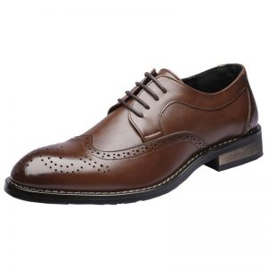 Large Size Men Carved Genuine Leather Non-slip Brogue Casual Formal Shoes