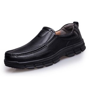 Large Size Men Genuiner Leather Soft Business Casual Shoes