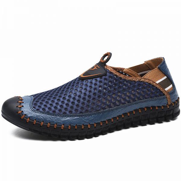 Large Size Men Hand Stitching Mesh Water Shoes Outdoor Slip Resistant Sneakers