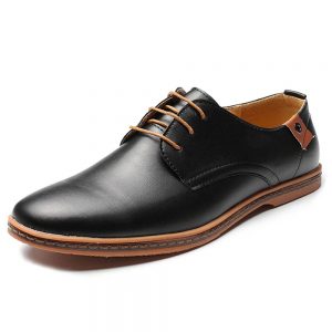 Large Size Men Lace Up European British Style Flat Casual Oxford Shoes