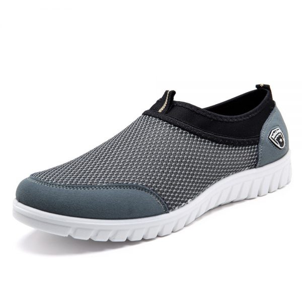 Large Size Men Mesh Soft Slip On Walking Shoes Casual Running Sneakers