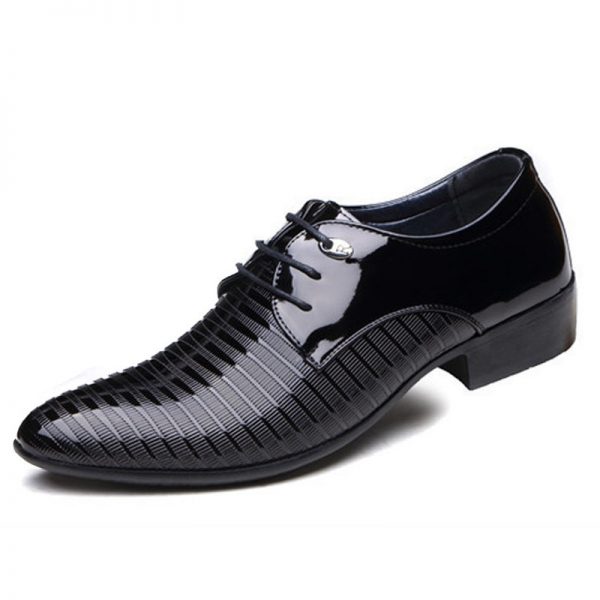 Large Size Men Pure Color Leather Business Formal Dress Shoes