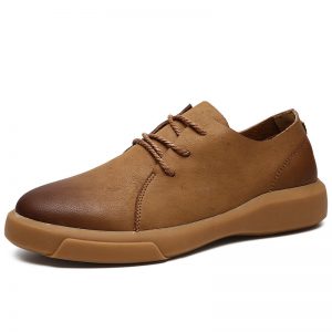 Large Size Men Retro Color LeatherSlip Resistant Casual Shoes