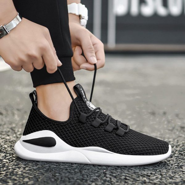 Large Size Men's Shoes Season Breathable Tide Shoes New Gym Casual Sports Shoes Soft Bottom Running Shoes Mesh Shoes