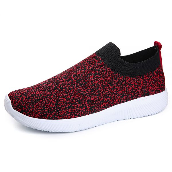 Large Size Women Casual Mesh Sneakers Lightweight Slip On Flat Shoes