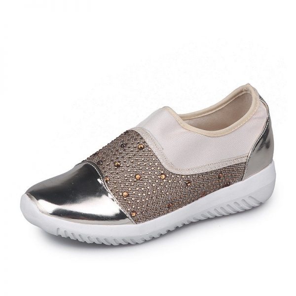 Large Size Women Splicing Hidden Heel Casual Flat Shoes