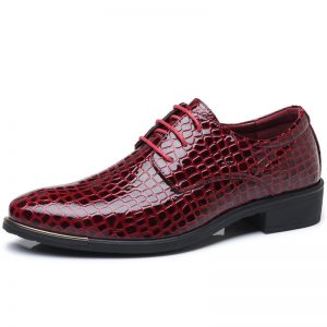 Larger Size Men Stone Pattern Stylish Formal Wedding Shoes