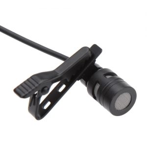 Lavalier Clip Metal Mono Microphone 3.5mm with Collar Clip for Lound Speaker Computer PC Laptop