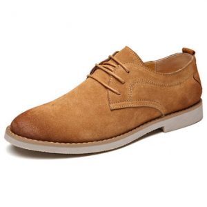 Leather British Style Breathable Lace Up Casual Shoes