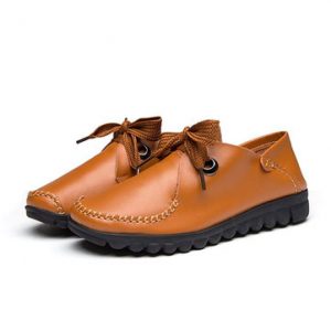 Leather Soft Flat Shoes