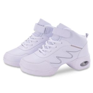 Leather Soft Sole Breathable Lace Up Sport Dance Jazzy Shoes