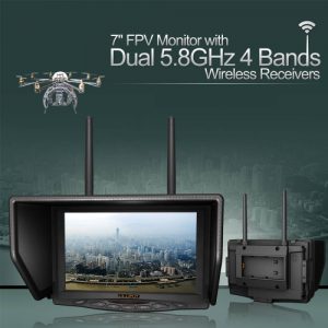 Lilliput 329/DW 7" 5.8GHz TFT LCD Widescreen FPV Monitor Double Antenna for FPV Big Helicopter