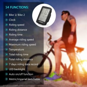 Lixada USB Rechargeable Wireless Bike Computer