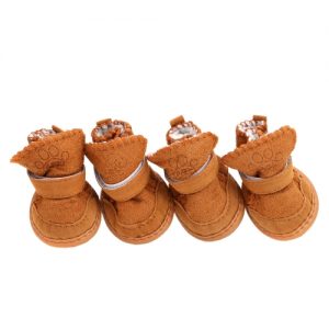 Lovely Soft Cotton Nylon Fastener Tape Pet Dog Boots Shoes