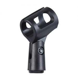 M-2 Plastic Mic Clip Microphone Holder f28mm 3/8" Screw Hole Adjustable Tilting Angle for All 28mm Diameter Handheld Transmitters Microphones