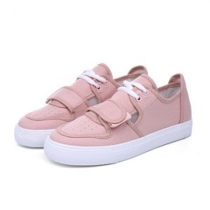 M.GENERAL White Breathable Pure Colour Canvas Shoes For Women