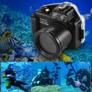 MEIKON Camera Waterproof Diving Housing Protective Case Cover Underwater 40m/ 130ft for Sony NEX-5(18-55MM)