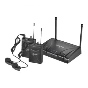 MICPOW W-10 VHF Dual Channel Wireless Microphone Mic System for Business Meeting Public Speech Classroom Teaching